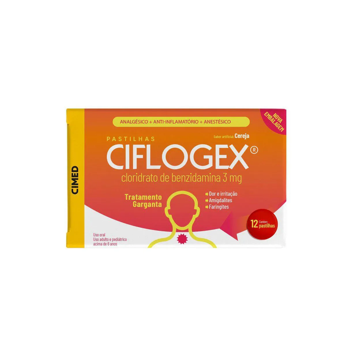 CIFLOGEX CEREJA 12 PASTILHAS